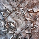 Imprigionati n.11 - Tecnica mista su tavola - 2007 - cm 61,5x50